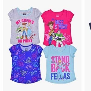 NEW Pack of 4 girls toy story shirts